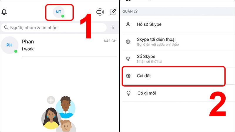 Vào hồ sơ của mình và kéo chọn mục Cài đặt